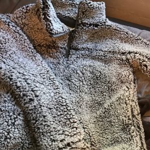 Francescas collection fuzzy quarter zip